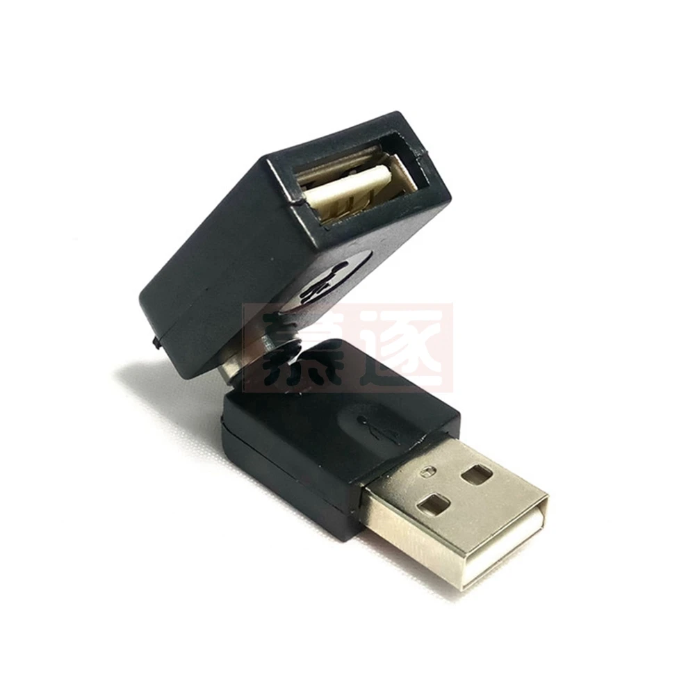 360 degree free rotation USB male to female adapter USB male to female rotary bending interface a male to female female