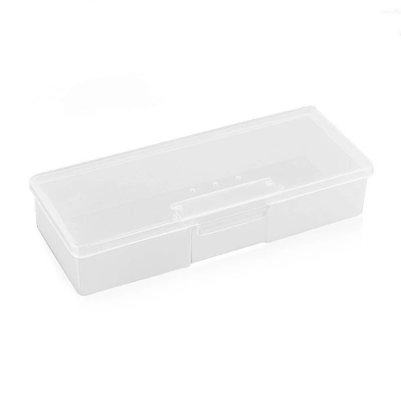 Plastic Small Empty Box Rectangle Nail Art Gems Brush Pen Storage Case Nail Special Tool Makeup Storage Container Dropshipping