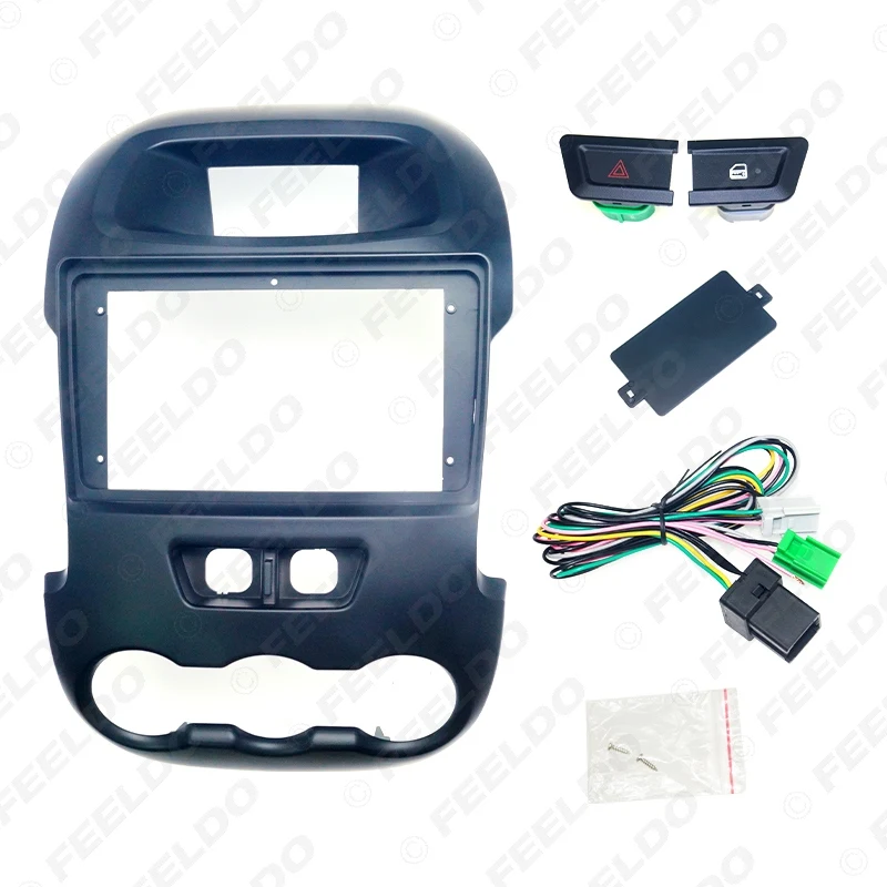 FEELDO Car Auido Radio 2Din Fascia Frame Adapter For Ford Ranger 2011-2015 9\