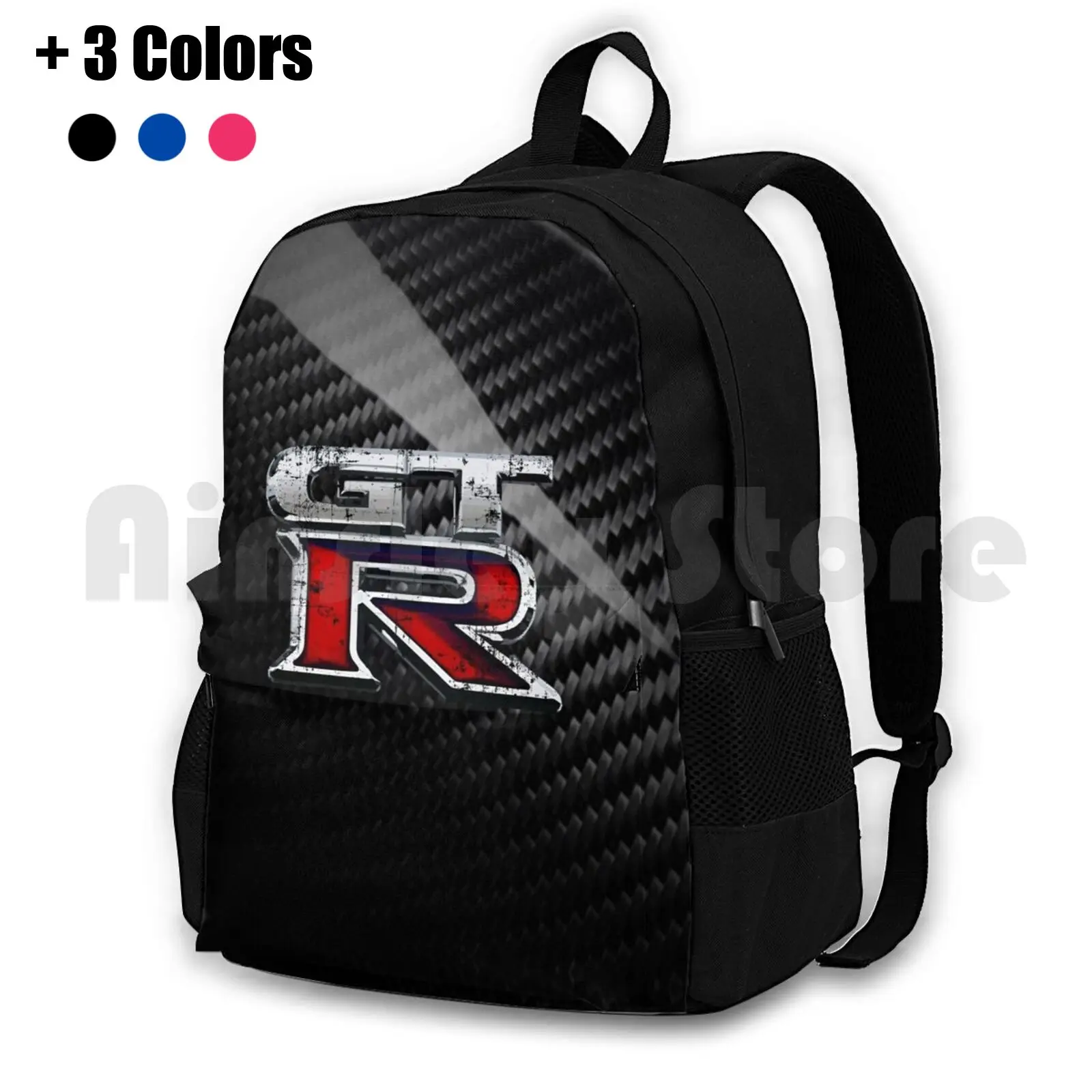 Gtr Carbon Fiber Outdoor Hiking Backpack Waterproof Camping Travel Nissan Gtr Gt R Nismo Supercar Super Cars Supercar V6 Awd