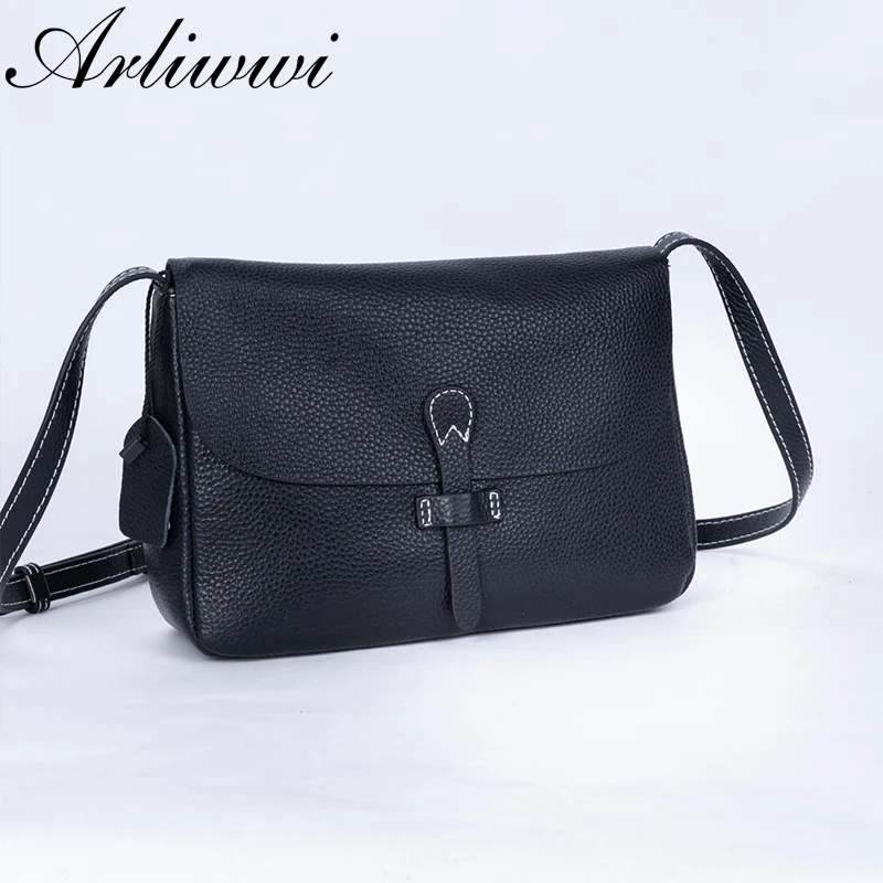 100% REAL LEATHER Top Quality Flap Messenger Bags For Women Soft Cowhide Cross Body Handbags New