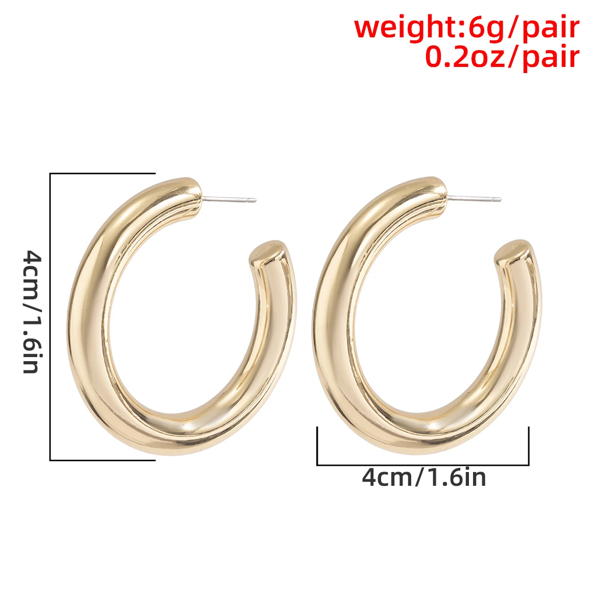 Ingemark 2023 New Big Circle Hoop Earrings for Women Vintage Fashion Statement Gold Color Punk Charm Earrings Party Ear Jewelry