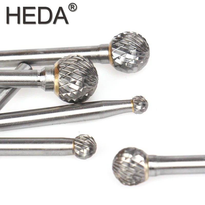 Brocas de carburo de tungsteno serie DX, juego de limas rotativas de aleación YG8, cabezales de grabado, herramientas manuales para moler Metal y tallar madera, 6-16mm