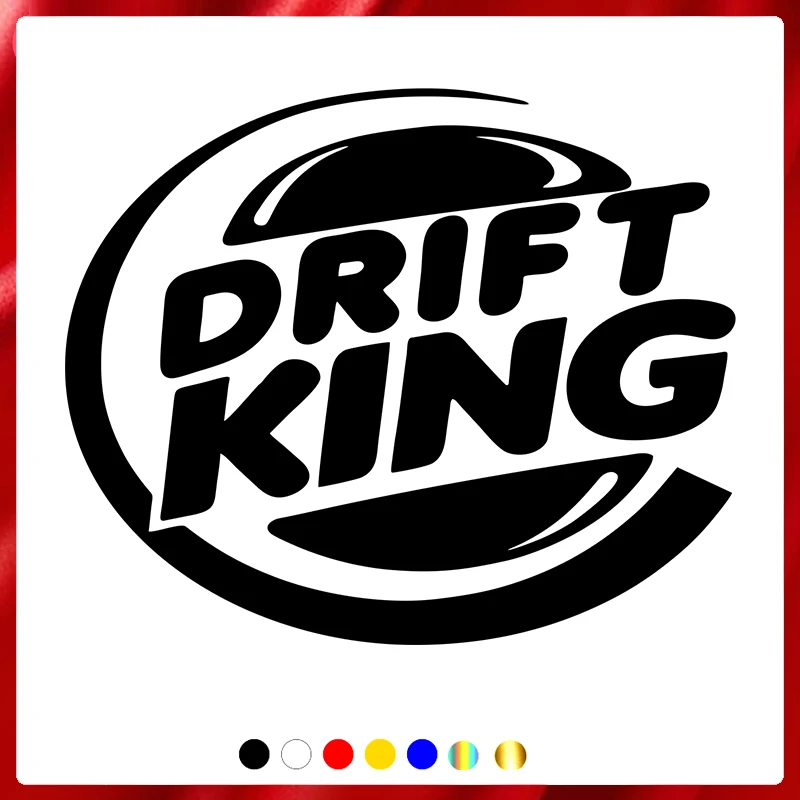 40109# 15x12.5 cm Die-Cut Vinyl Decal For DRIFT KING Car Sticker Waterproof Auto Decors on Car Body Bumper Rear Window