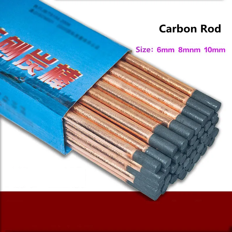 Imagem -03 - Air Carbon Arc Gouging Rods Haste de Eletrodo de Grafite Redondo de Cobre para dc Gás Gouging Gun Haste de Carbono Eletrodo 410 mm Pcs