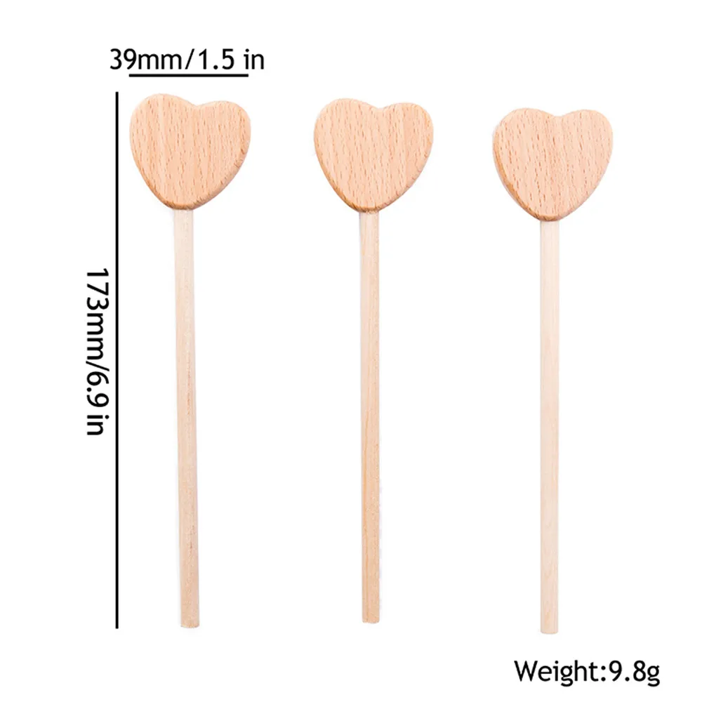 2pcs Wood Toy Beech Magic Wand Moon DIY Star Rod Rodent Play Gym Wooden Bell Kids Toys Baby Rattles For Children's Gift Hot Sale