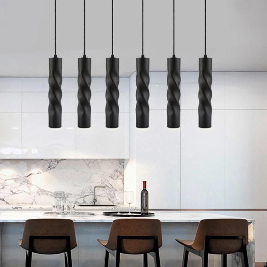 Pendant Lamp dimmable Lights Hanging lamp Kitchen Island Dining Room Shop Bar Counter Decoration Cylinder Pipe Kitchen Lights