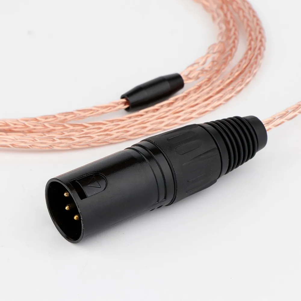 Headphone 7N OCC, kabel Upgrade seimbang 4Pin XLR untuk OPPO PM-1 PM-2 HE1000 400S 560