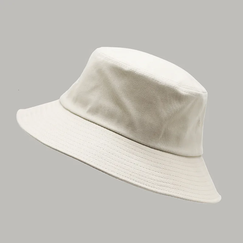 Big Head Man Large Size Sun Hat Women Blank Fisherman Hat Pure Cotton Panama Cap Plus Size Bucket Hats 54-57cm 57-60cm 60-63cm