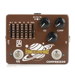 Caline DCP-10 Stella Bass Compressor & 6 Band EQ 2-in-1 Effect Pedal True Bypass Electric Guitar Parts & Accessories