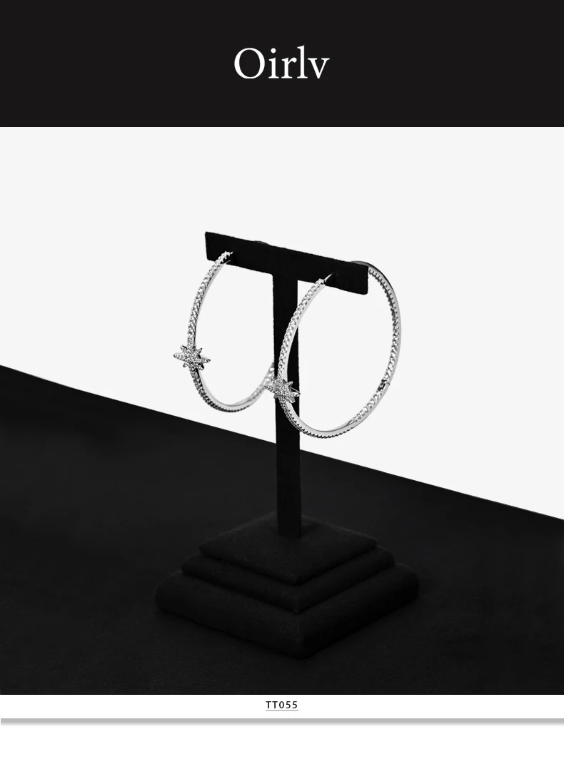 Oirlv Schwarzes Schmuck-Display-Set, Halter für Halsketten, Uhren, Ringe und Ohrringe, mehrteiliger Schmuckständer für die Ladenvitrine – Detail 1
