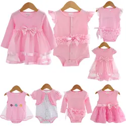 Baby bodysuit infant girls princess dress clothes baby christening baptism gown party wedding 0-3 3-6 6-9 12 18 months bodysuit