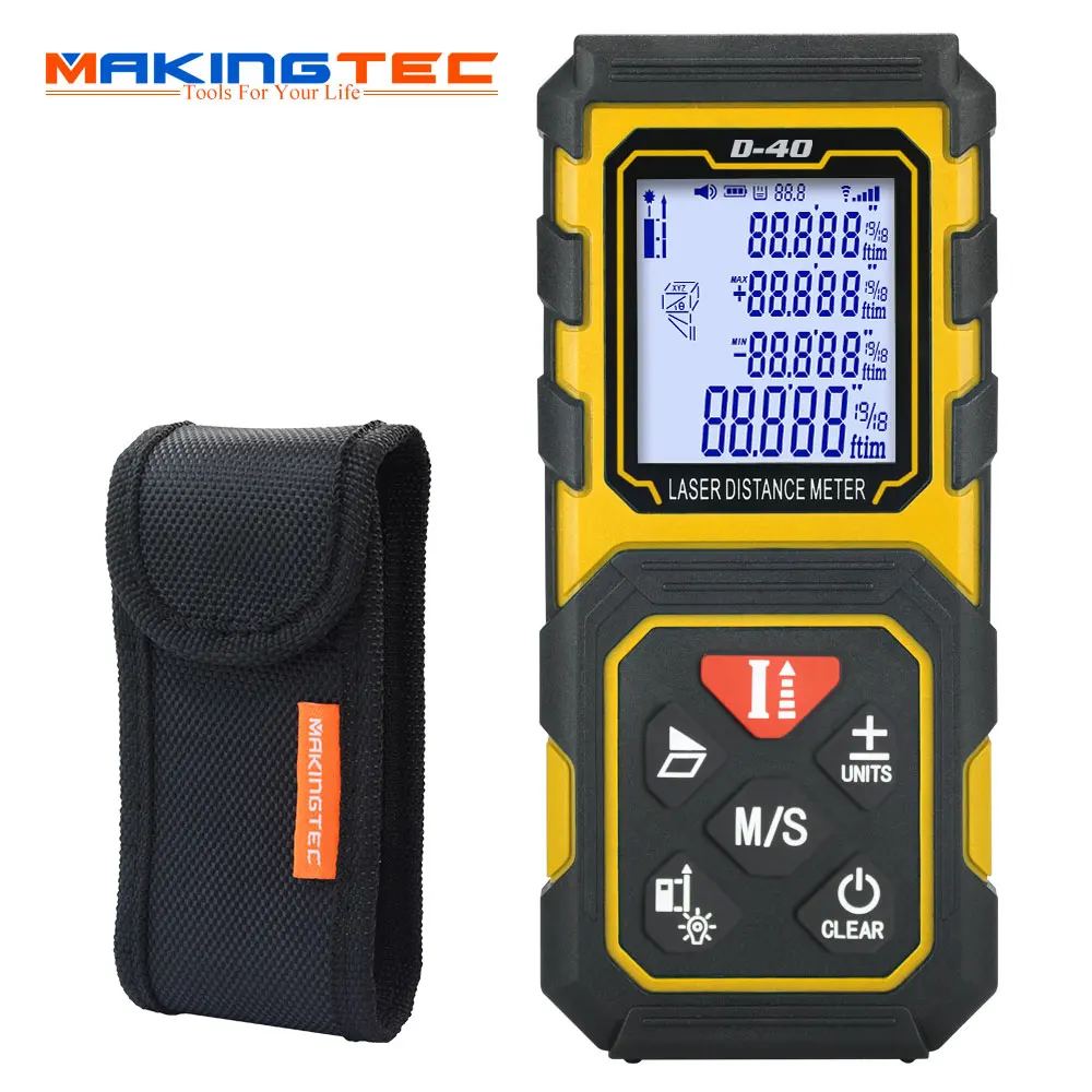 MAKINGTEC Laser Rangefinder Distance Meter 60M80M100M Digital Tape Measure Range Finder Roulette Laser Length Measuring Meter