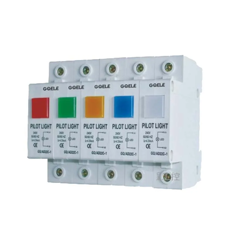 din indicator blue red green yellow white 110V din type C45 circuit breaker indicate light signal lamp plot light