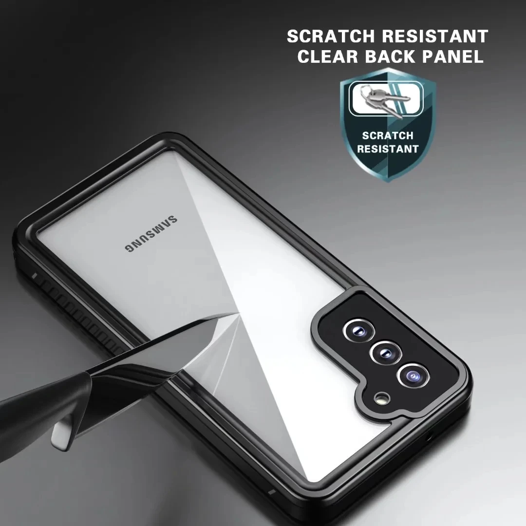 Shellbox IP68 Waterproof Case for Samsung Galaxy S21 FE Heavy Duty Military Shockproof Diving Case Built in Screen Protector