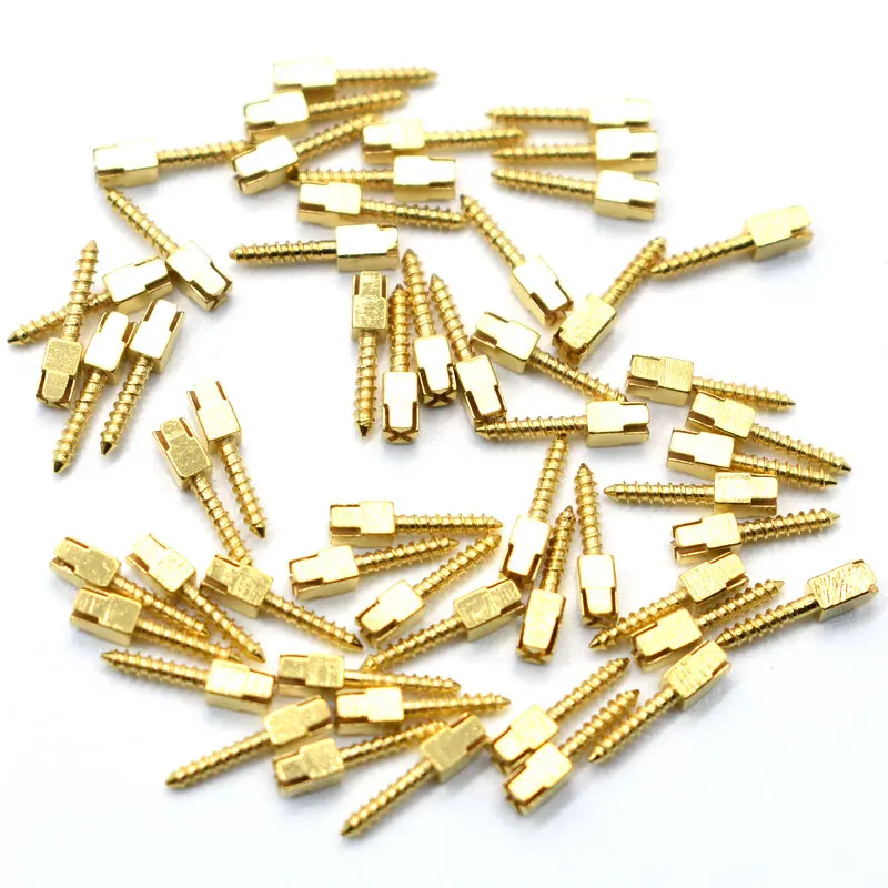 Dental Intrusment 50PCS Screw Post Gold Plated Screw Post  Dental Materials Use For Root Canal Treatment Dentist Tool