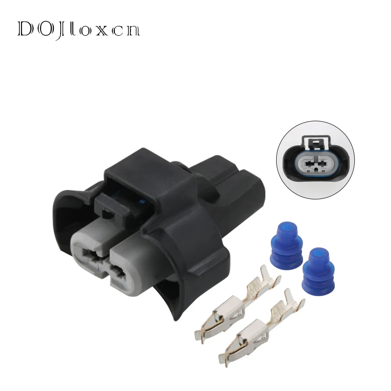 1/5/10/20/50 Sets 2 Pin Waterproof Female Black Connector For Nissan Peugeot Car Headlight Fog Lamp H11 Plug DJ7029T-3.5-21