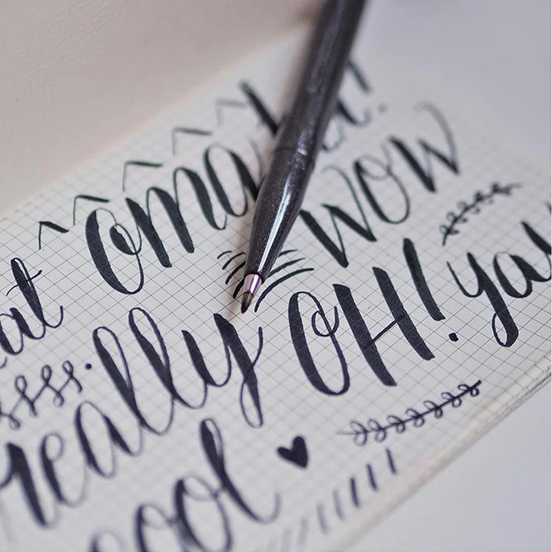 3pcs Pentel TOUCH Color Marker Beauty Pen Art Word Painting Special Signature DIY Greeting Card Letter brush English flower body