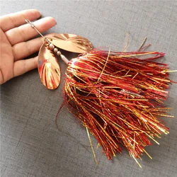 Buzzbait Metal Spinner Fishing Lure  22cm/45g Jig Spinner Bait Sequin Lure Jig Head Metal Spoons