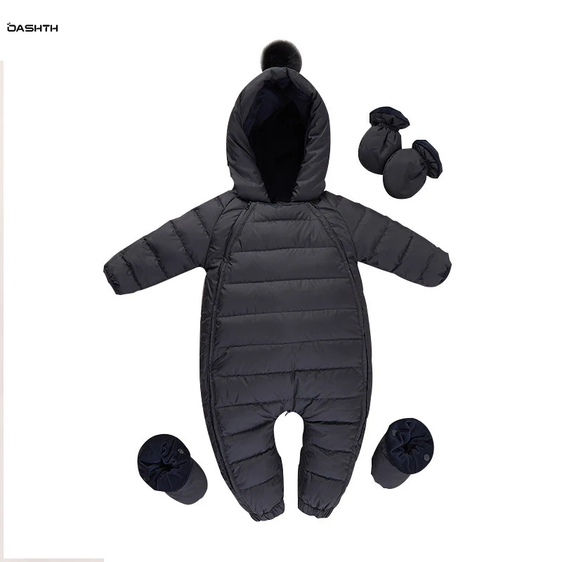 

OASHTH Children's clothing winter new baby one-piece down jacket newborn romper hugs boys and girls baby outing warm clothes