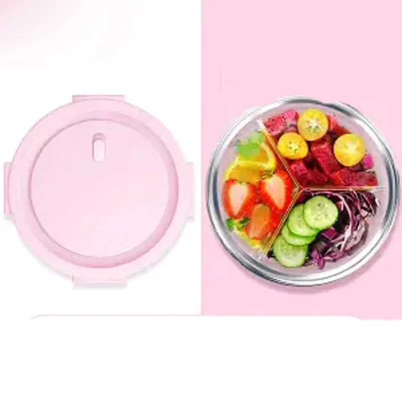 Glass Lunch Box with Lid Office Worker Student Female Microwave Oven Special Bowl Set Storage Box Fruit Box Thermos for Food