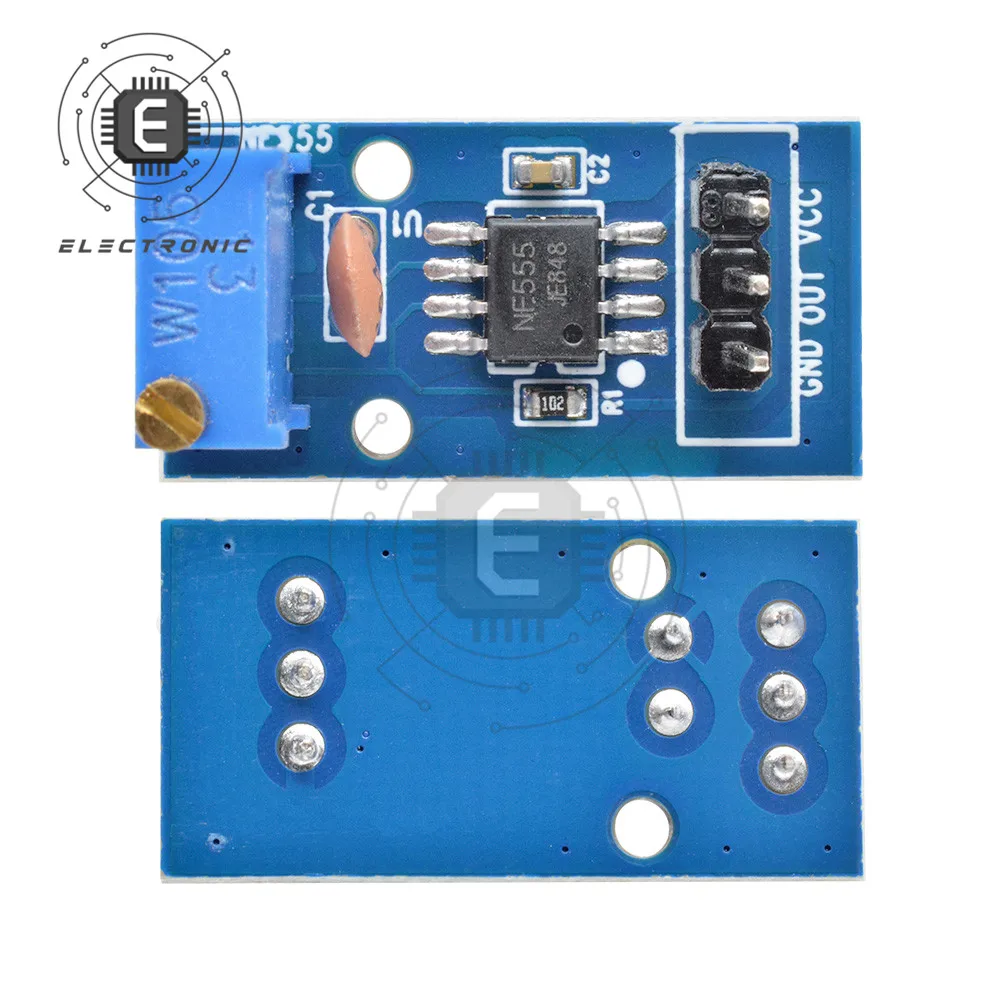 NE555周波数調整可能な抵抗パルス発生器信号発生器モジュールdor arduinoのスマートカー5-12v