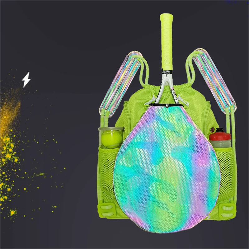 Design de patente colorido tênis mochila tigerbro tenis squash badminton raquete saco reflexivo tecido das mulheres dos homens crianças tenis saco