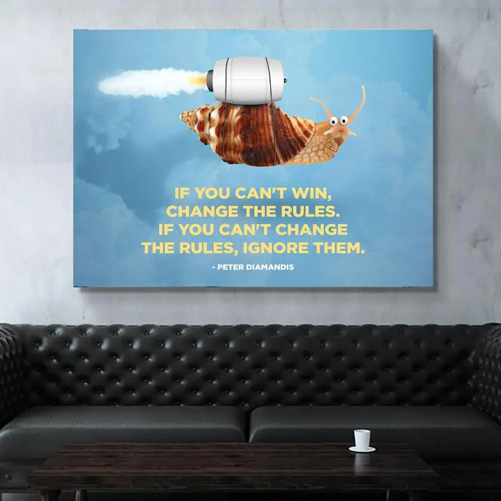Home Decorative Canvas Cartoon Snail HD Prints Paintings Modular Cute Gifts Pictures Wall Art Poster Artwork New Style No Framed