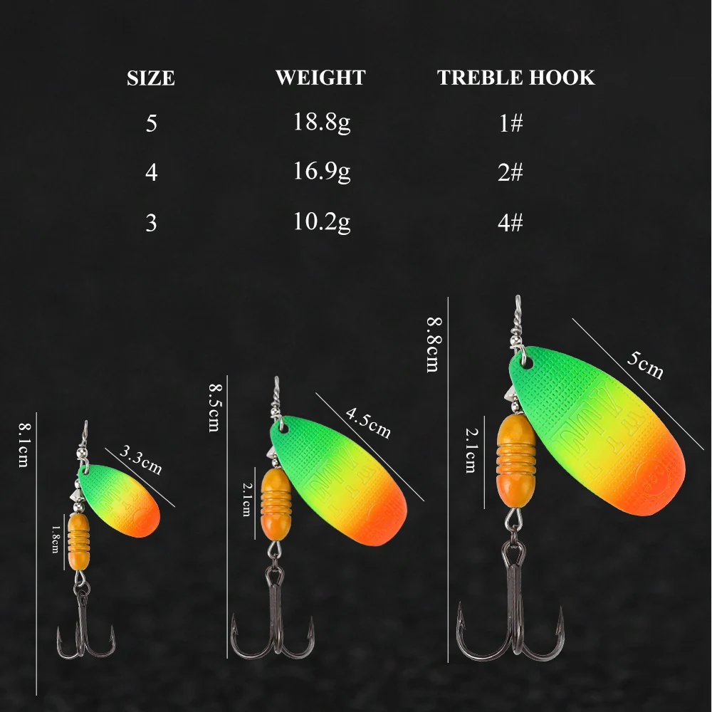 Spinner Bait FTK para Lúcio – Anzuelo triple 10-19g - imagen 5
