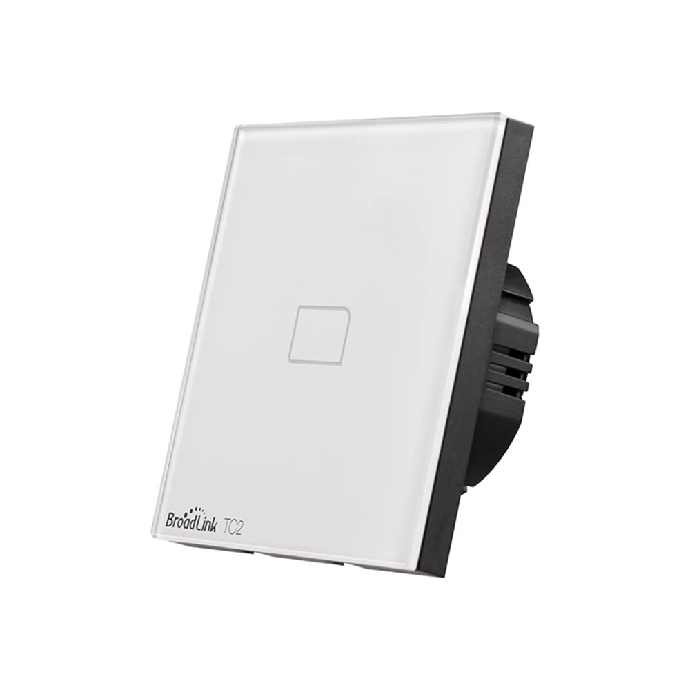 Broadlink TC2 EU Standard Light Switch Modern Design White Touch Panel Wifi Wireless Smart Control Via RM4 Pro/RM pro