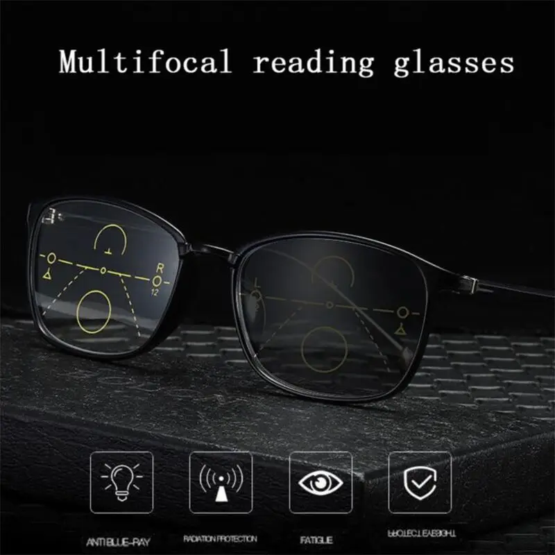 

UV Ray Sun Protection Progressive Photochromic Reading Glasses Men Anti Blue RayMultifocal Presbyopic Glasses TR90 Frame Eyewear
