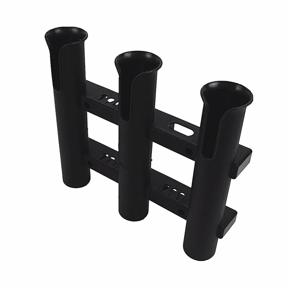 3 Tubes Link Plastic Fishing Rod Holder Fishing Tackle Socket Marine Angling Box Kayak Yacht Catamaran Tube Mount Bracket