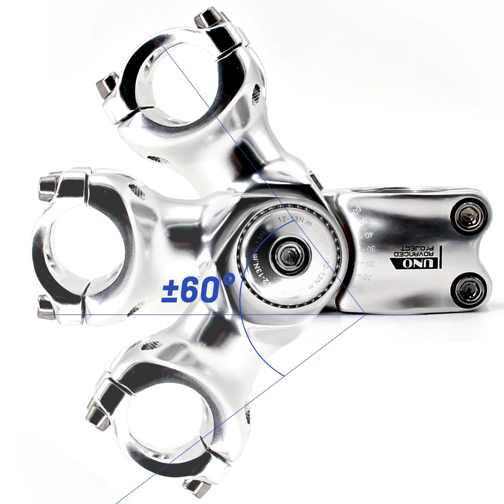 Kalloy UNO Silver Bike Table 25.4/31.8mm Adjustable Bicycle Bike Stem Riser XC AM MTB Mountain Road Bike Bicycle Stem Extension