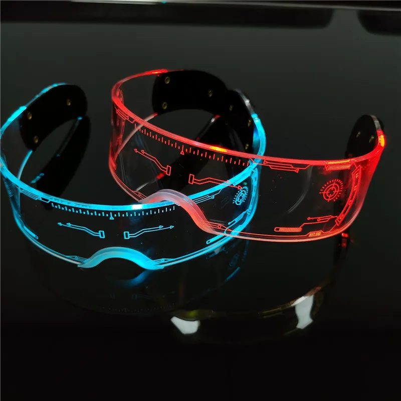 ledライト付きメガネ5個7色メガネ光線鏡テレビパーティーお祭りの装飾