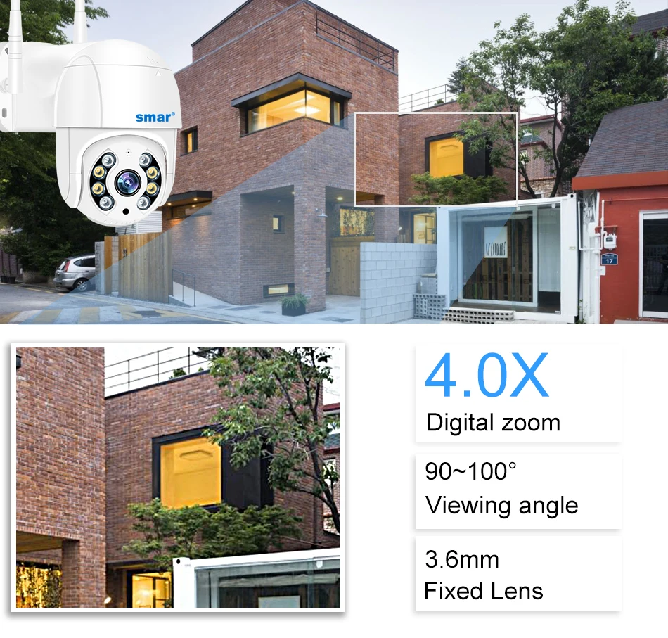 Top 2PCS/LOT 4K 5MP 3MP 1080POutdoor PTZ Wireless IP Camera 4X Digital Zoom Speed Dome WiFi Security CCTV Ai Humanoid Detect