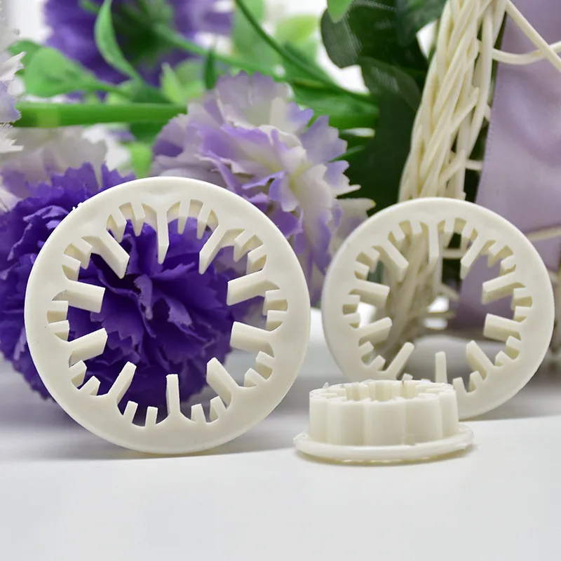 

3pcs Fondant Birthday Cake Cookie Decorating Carnation Flower Sugarcraft Biscuit Plunger Cutter Mold Baking tools