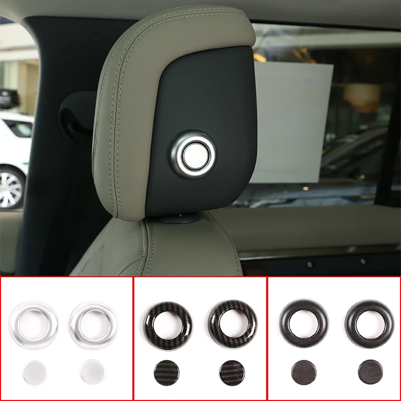 

Car Styling Head Pillow Adjustment Buttons Cover Stickers Trim For Land Rover Defender 110 2020-2021 Interior Auto Accessories