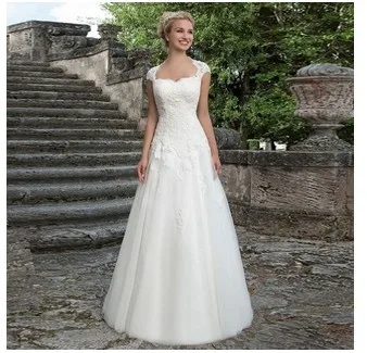 

2020 Sweetheart Wedding Dress Lace Applique vestido de noiva vintage Wedding Bridal Gowns Custom Made Robe De Mariee