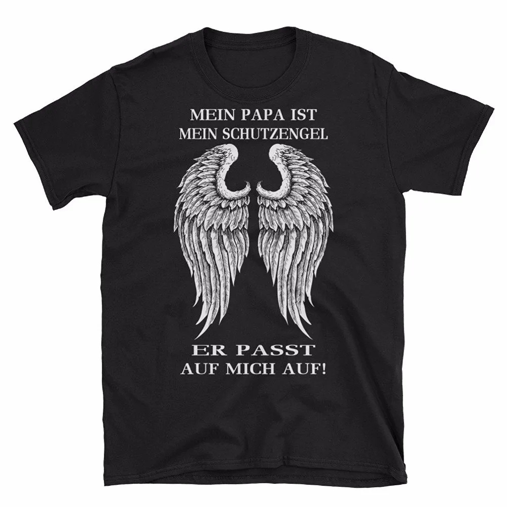 

Unique Wings Design Angel Dad T-Shirt. Summer Cotton O-Neck Short Sleeve Mens T Shirt New S-3XL