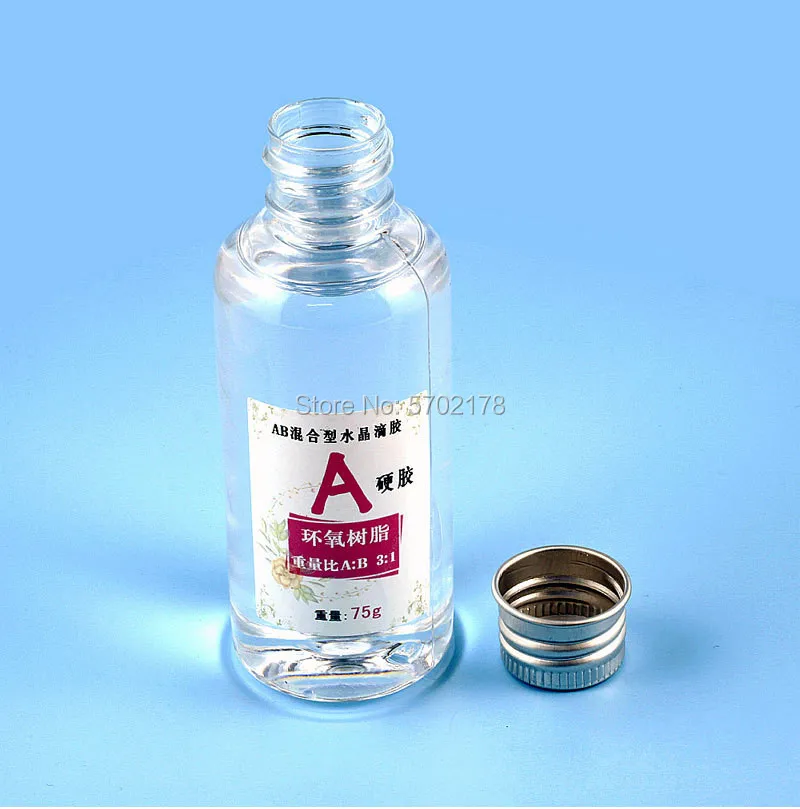 Pegamento de Cristal AB transparente para fabricación de joyas, alta adherencia, antiamarillo, resina epoxi de secado rápido, 1 Juego