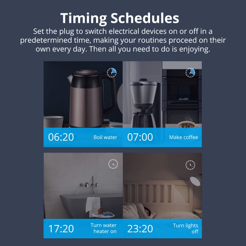 SONOFF S26R2 WiFi Electrical Socket 10A IL CL Smart Plug Power Socket Timer Smart Home Control For Ewelink Alexa Google Assisant