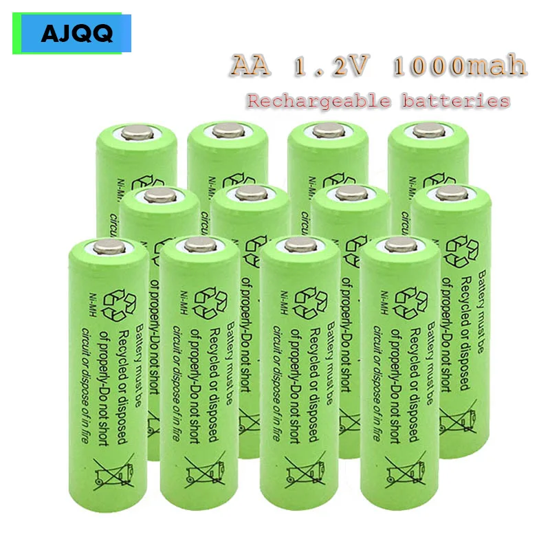 

Cheap AJQQ 50PCS/lote AA 1.2V 1000mAh Rechargeable Battery for Fence Led Wall Solar Lights,Toy Cars,Wireless Mouse