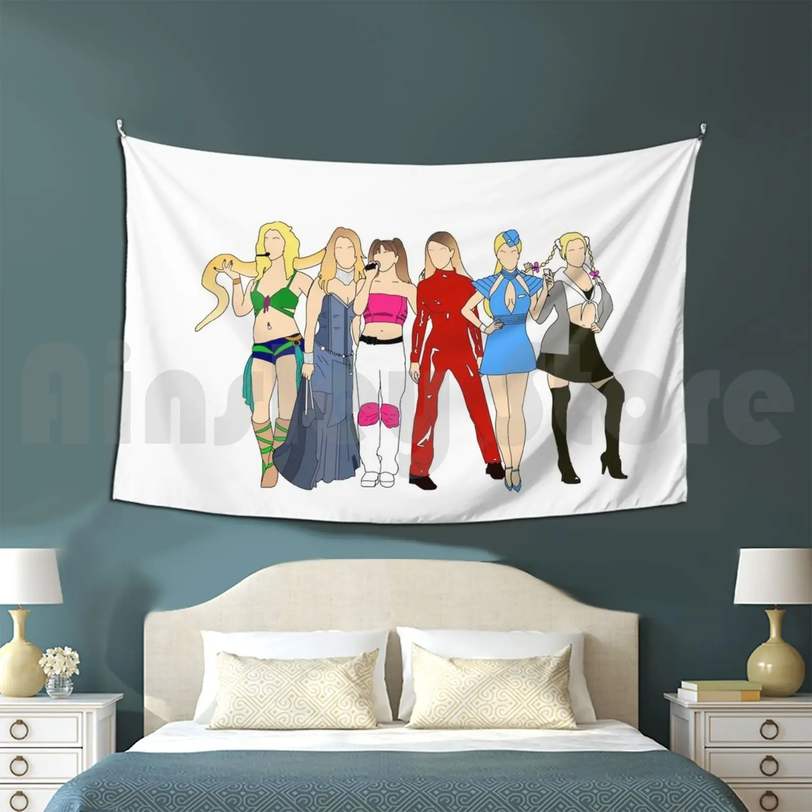 Britney Outfits #2 Customized Tapestry Britney Britney Spears Its Britney Im A Slave 4 U Justin