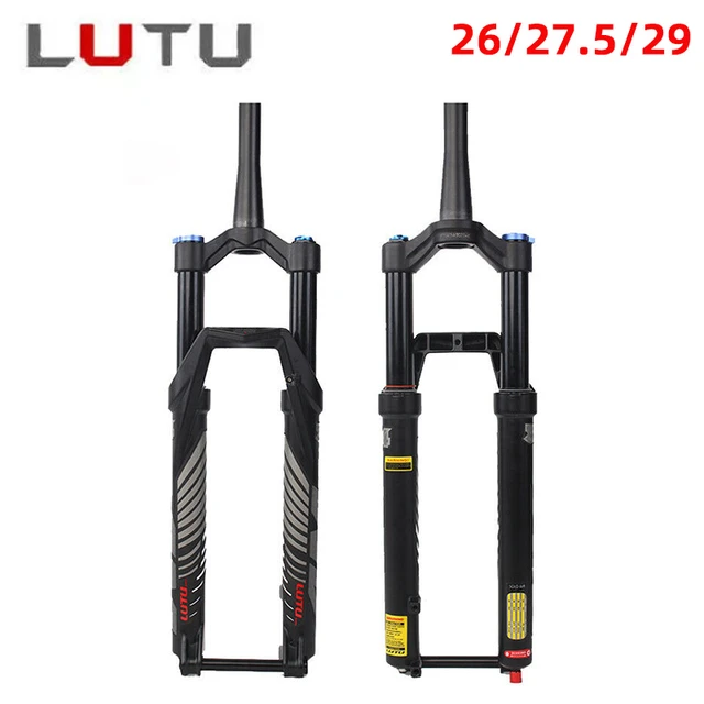 LUTU MTB Bicycle Suspension fork 26 27.5 29inch Air Fork Damping adjustment Travel 140mm Thru Mountain Bike Cone tube Front fork AliExpress