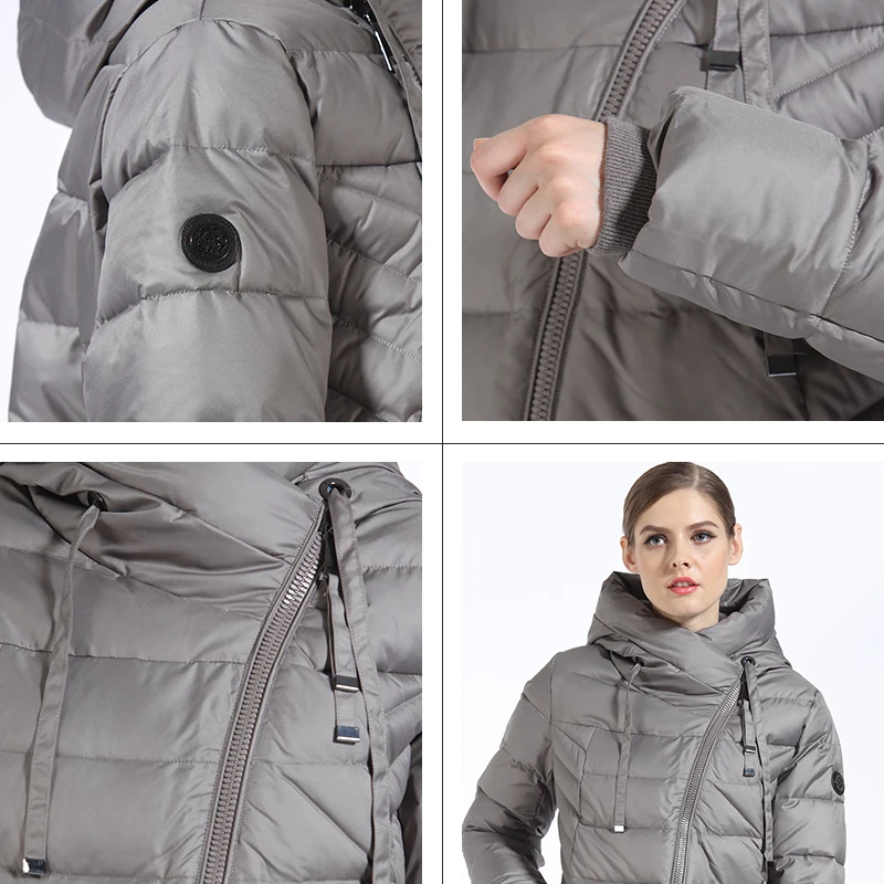 GASMAN-Chaqueta larga con capucha para mujer, abrigo grueso de plumón, Parka cálida, ropa de invierno, 2022