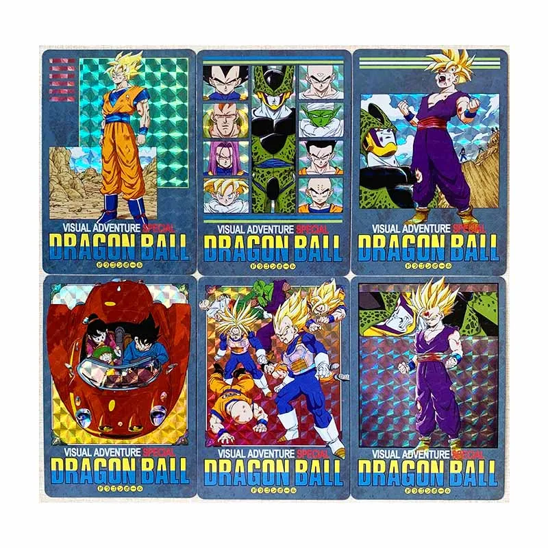 Juego de cartas de Dragon Ball Z, cartas de batalla de superhéroes Saiyan especiales, superinstinto, Goku, Vegeta, 6 unidades por Set