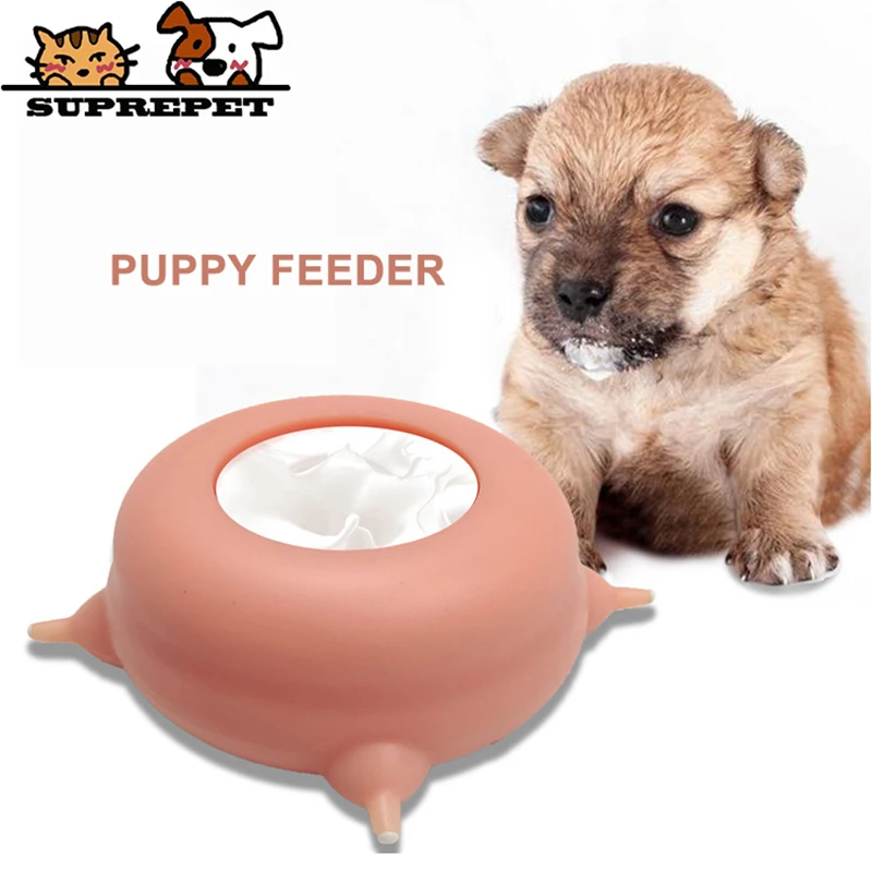 

SUPREPET Pet Silicone Water Bowls Dog Milk Feeder Automatic Cat Portable Bowl Kittens Puppy 3 Nipples for Newborn Pets Mascotas