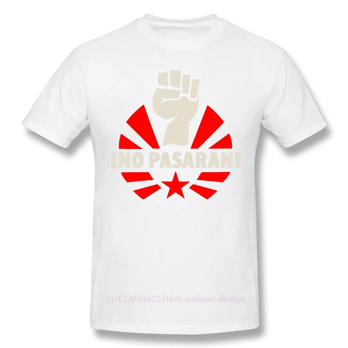 TShirtNo Pasaran Fist & Star Anime Clothes Shirt Design Communism Marxism Socialism CCCP Soviet Union Cotton Men T-Shirt