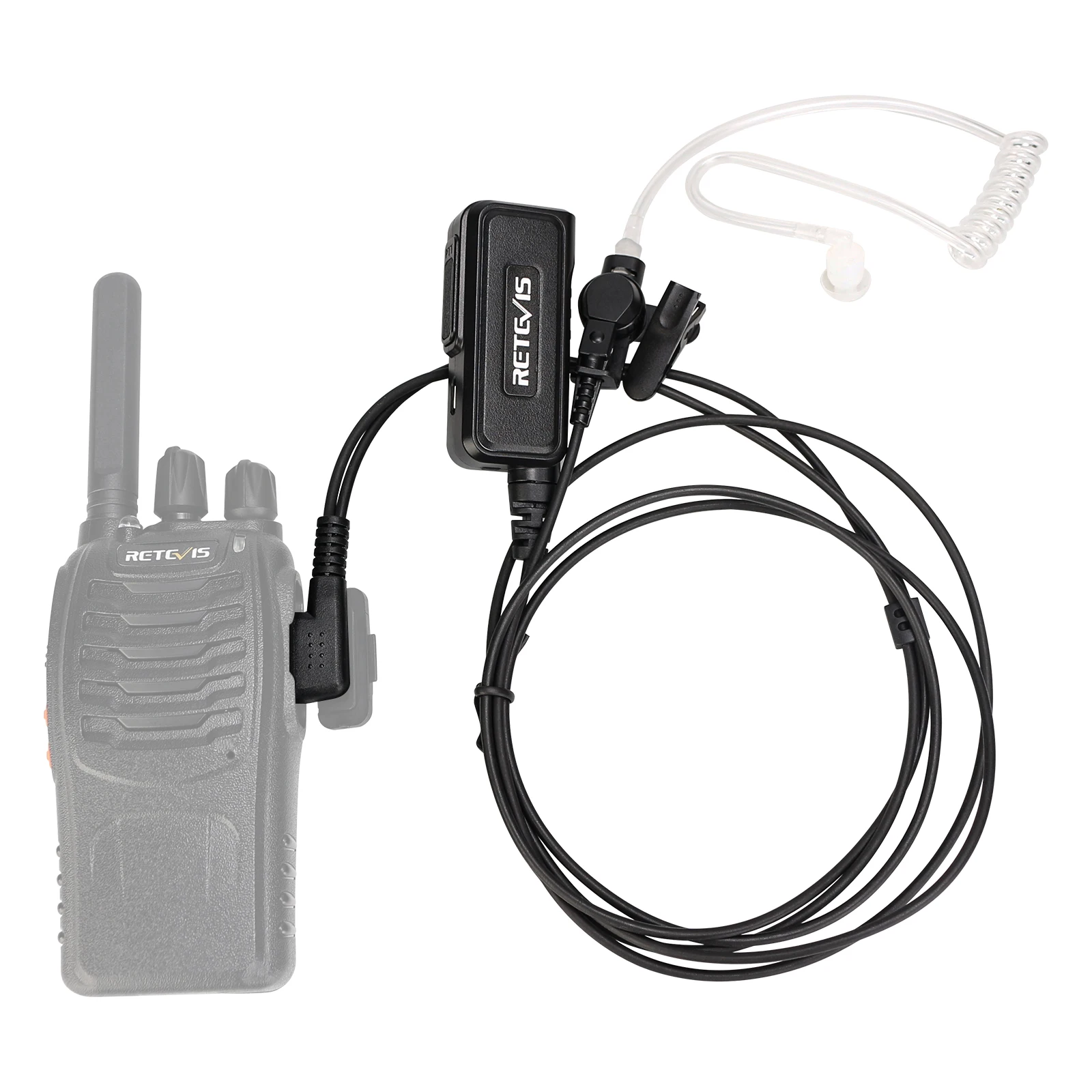 Imagem -06 - Retevis Eek014 Dps Ativo Redução de Ruído Fone de Ouvido Micro-carga Usb com Ptt e Microfone para Kenwood Baofeng Uv5r Uv82 Retevis Rt5r