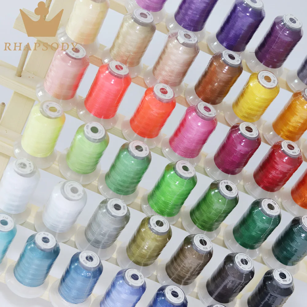 40W Polyester Embroidery Thread 500M Filament Threads High Strength Sheen For Brother/Babylock/Janome Machine Sewing Home Thread